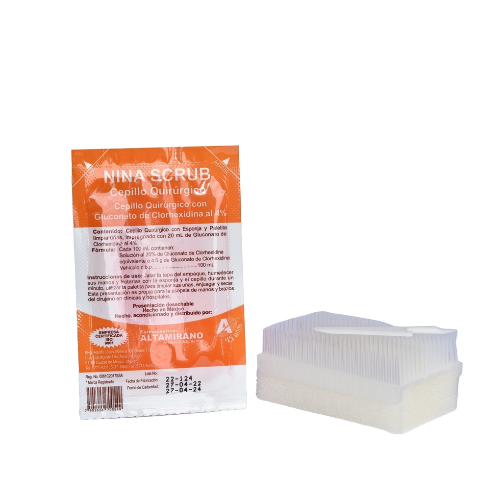 Nina Scrub Solución Cepillo Quirúrgico (20 Grs.)