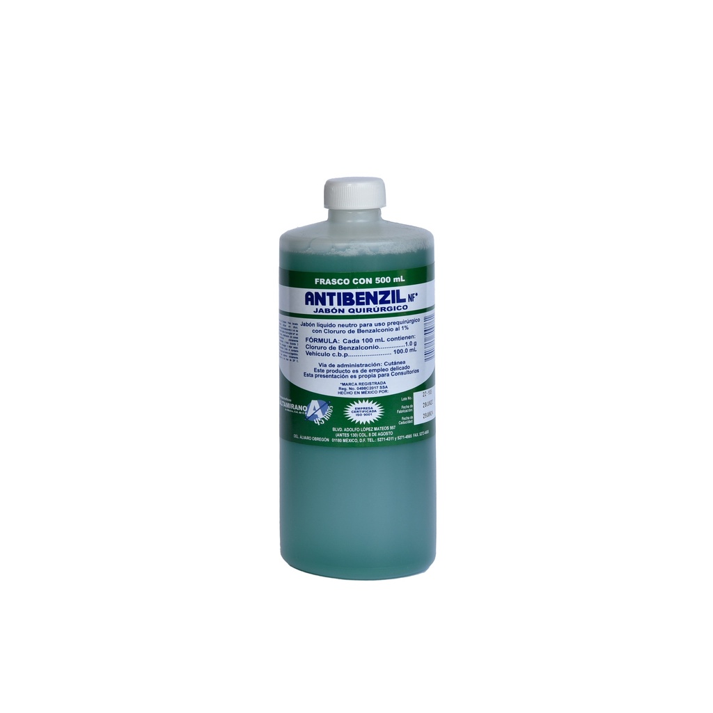 Antibenzil Jabón Quirúrgico NF (500 Mlts.)